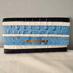 ❤️BRAHMIN Reptile Print Clutch ID Billfold Wallet Clutch